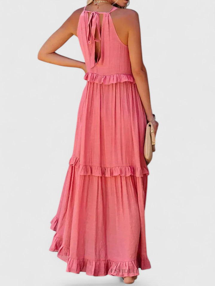 Lyric | Sleeveless Tiered Ruffle Maxi Dress