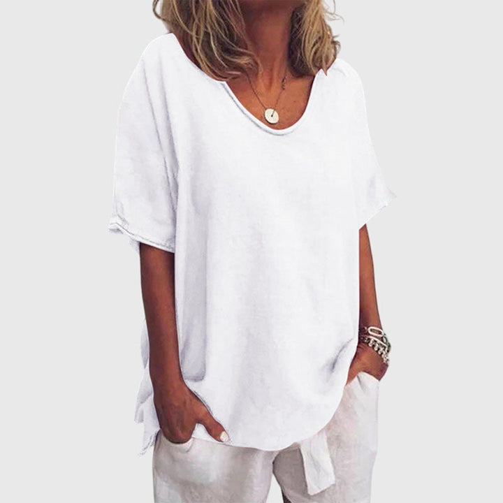 Aya | Relaxed Fit Summer Top with Short Sleeves