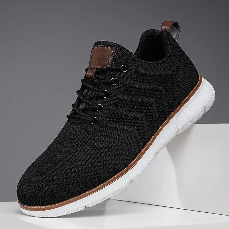 Andrey | Knit Upper Lace-Up Sneakers