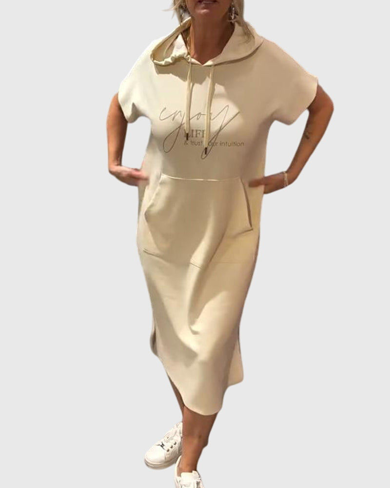 Audreen | Casual Hooded Midi Dress