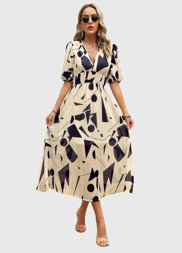 Bellina | Floral Empire Waist Midi Dress