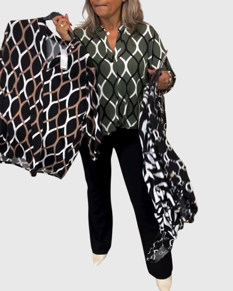 Beverly | Casual Geometric Blouse