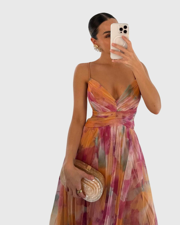 Alli | Floral Maxi Strap Dress