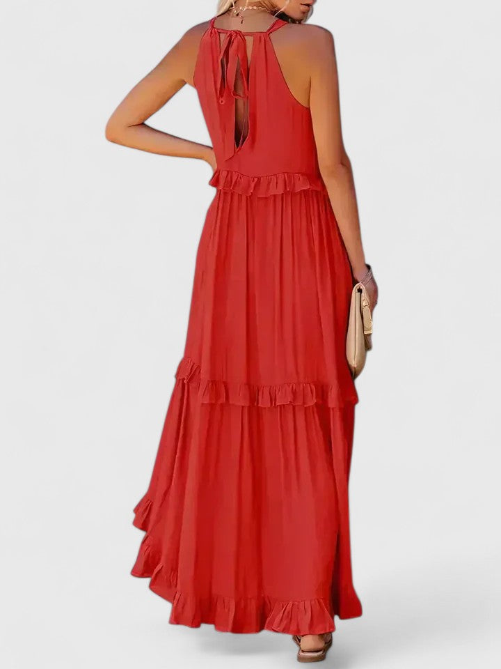 Lyric | Sleeveless Tiered Ruffle Maxi Dress