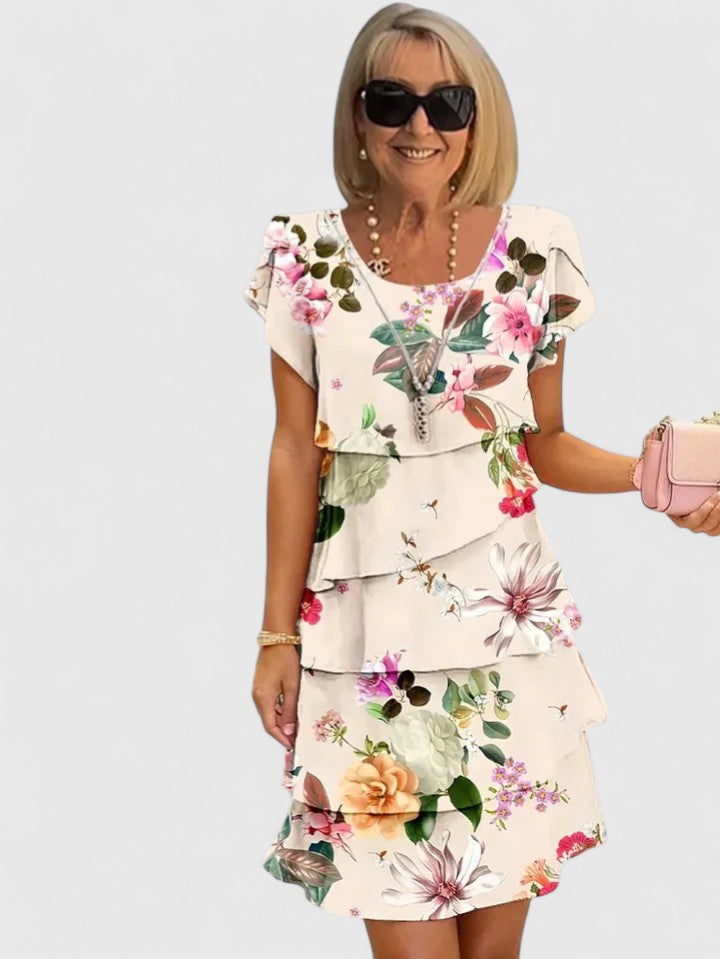 Bellatrixanne | Floral Tiered Ruffle Dress
