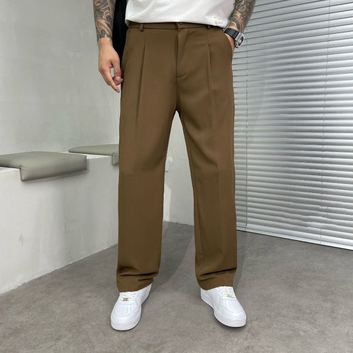 Armand | Pleated Front Straight Leg Trousers