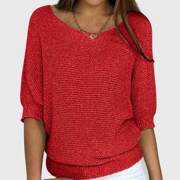 Julie | Lightweight Knit Sweater with Boat Neck