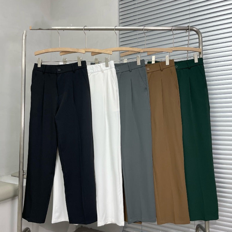 Armand | Pleated Front Straight Leg Trousers