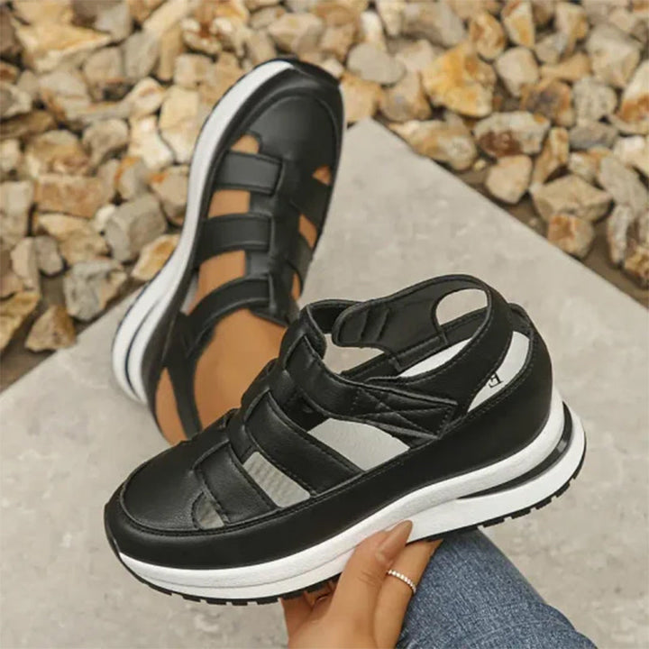 Hermione | Closed Toe Caged Platform Sandals
