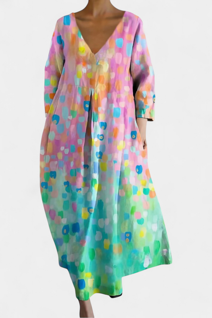 Annina | Comfortable V-Neck Midi Dress