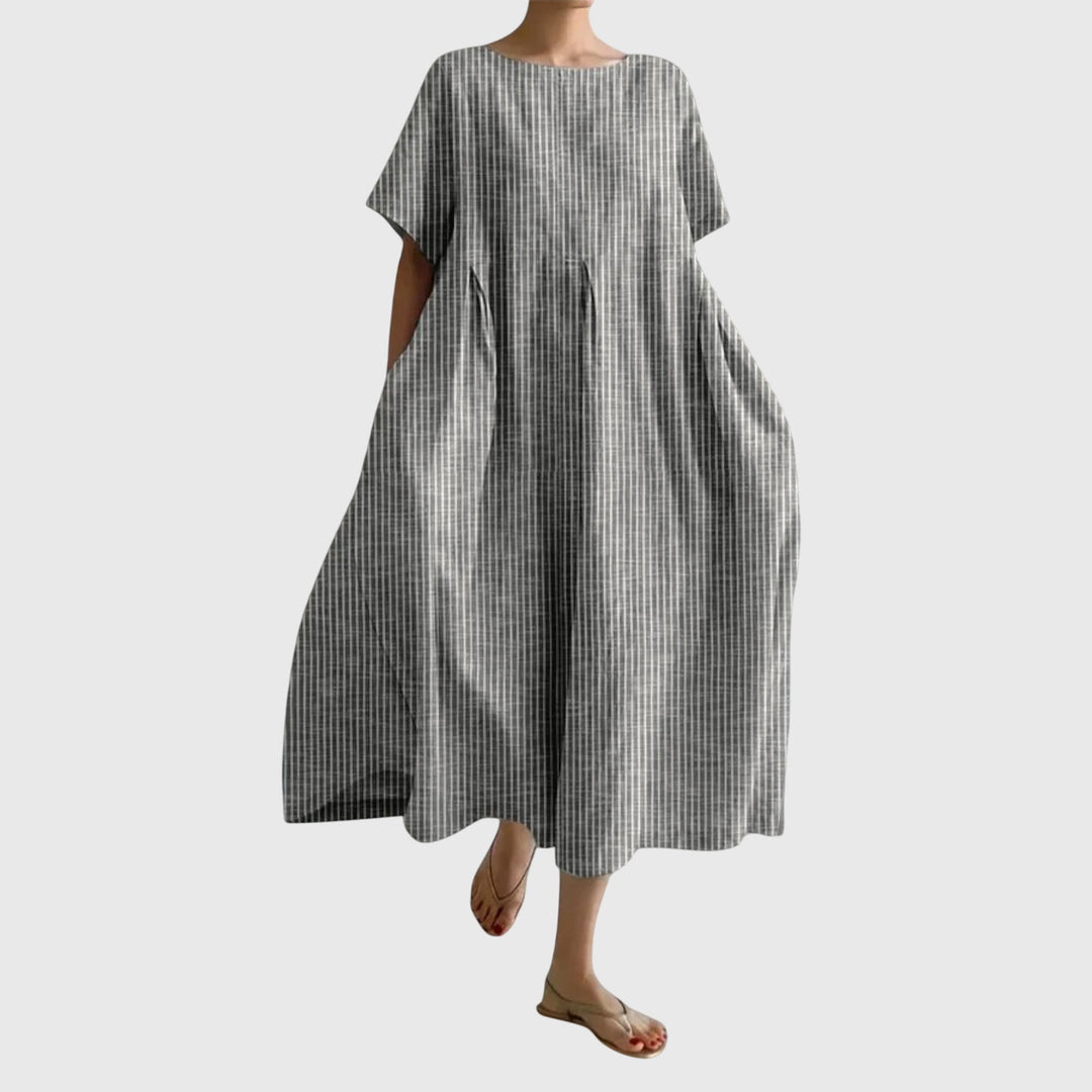 Cordeliarose | Striped Short Sleeve Maxi Dress