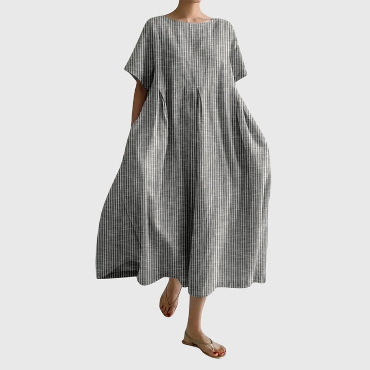 Cordeliarose | Striped Short Sleeve Maxi Dress