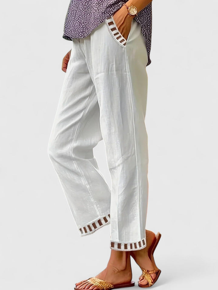 Gaynor | Cropped Capri Pants with Contrast Trim