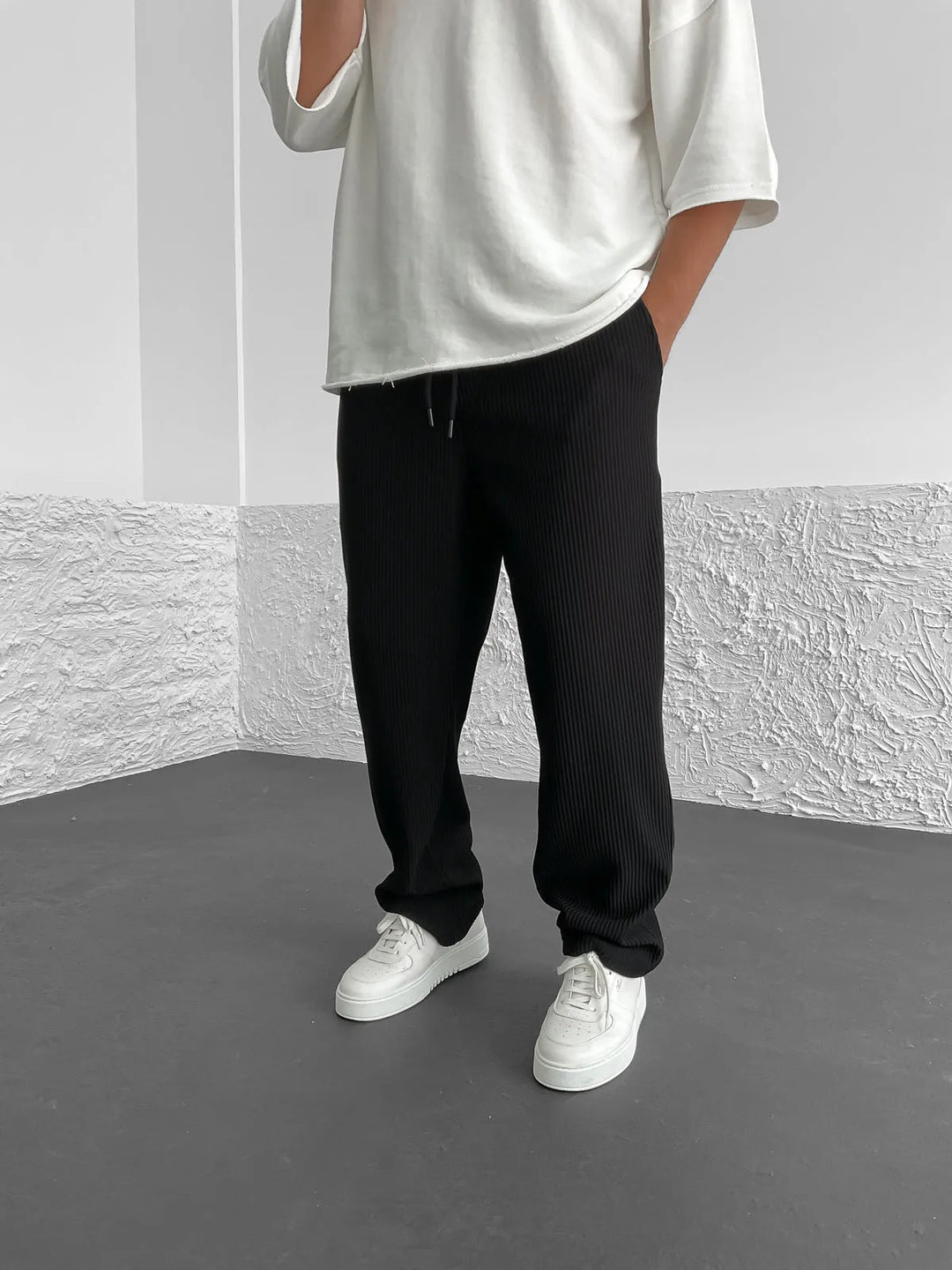 Alex | Vertical Stripe Wide Lounge Pants