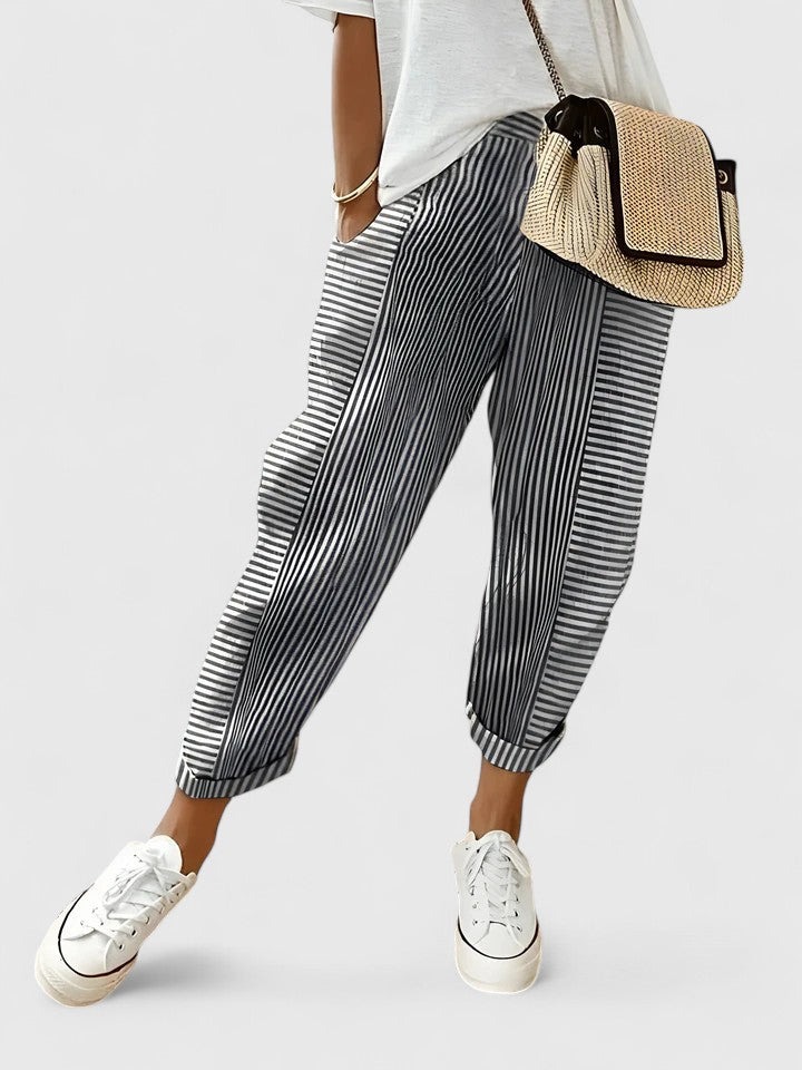 Hanna | Striped Pants with Pockets