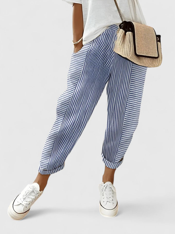 Hanna | Striped Pants with Pockets