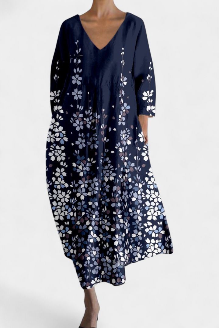 Annina | Comfortable V-Neck Midi Dress