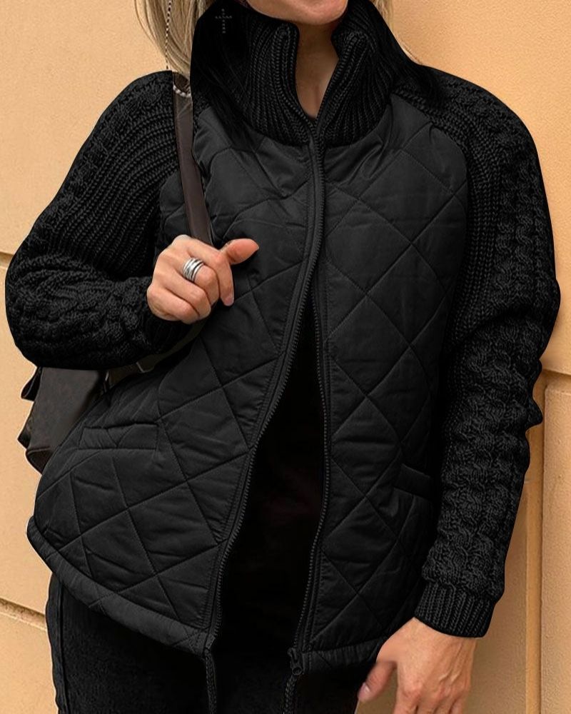 Ashara | Padded Knit Sleeve Jacket
