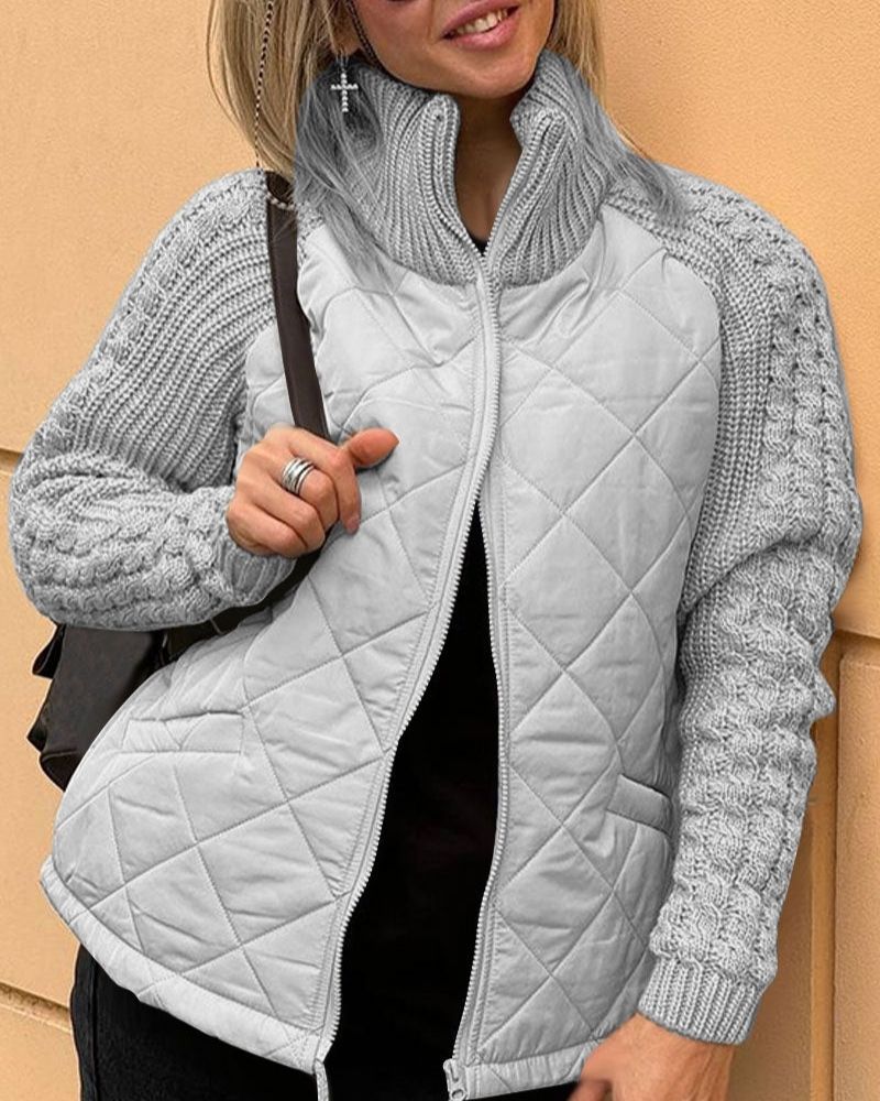 Ashara | Padded Knit Sleeve Jacket