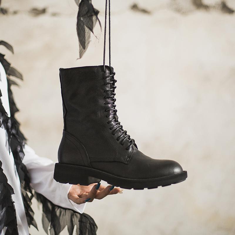 Eden | Mid-Calf Combat Boots