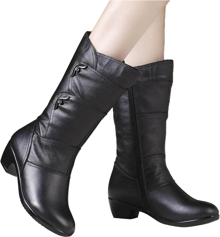 Anesa | Mid-Calf Boots With Low Heel
