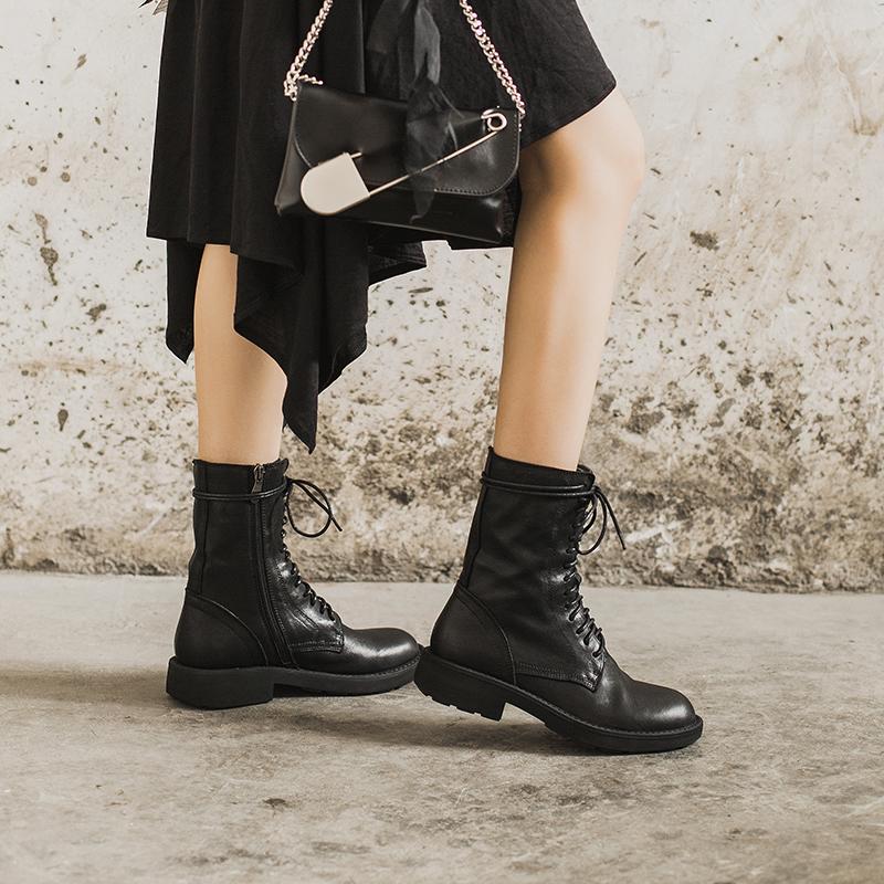 Eden | Mid-Calf Combat Boots