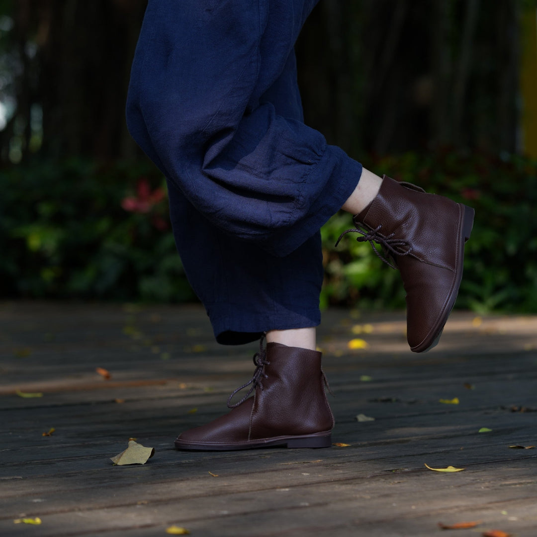 Tamsin | Flat Lace-Up Ankle Boots