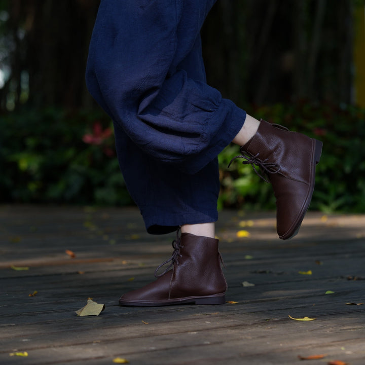 Tamsin | Flat Lace-Up Ankle Boots