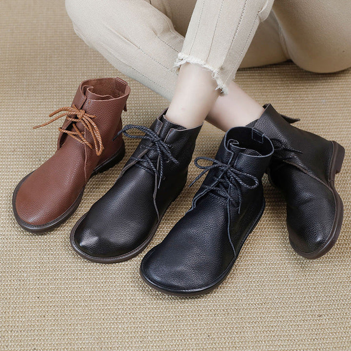 Tamsin | Flat Lace-Up Ankle Boots