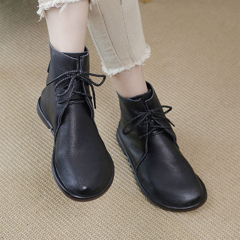 Tamsin | Flat Lace-Up Ankle Boots