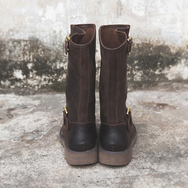 Thea | Mid-Calf Buckle Strap Boots
