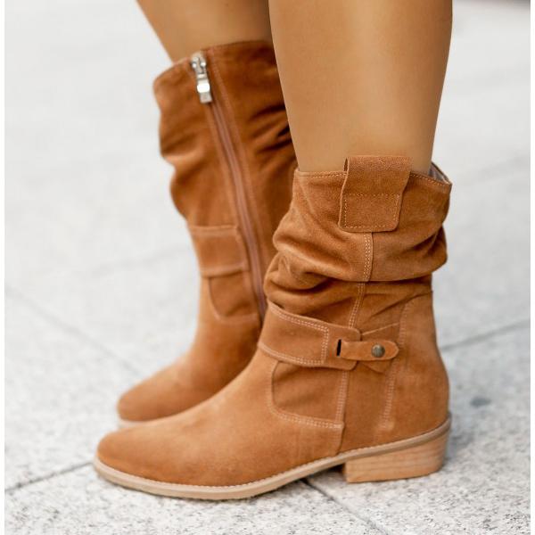 Annia | Slouch Mid Calf Side Boots