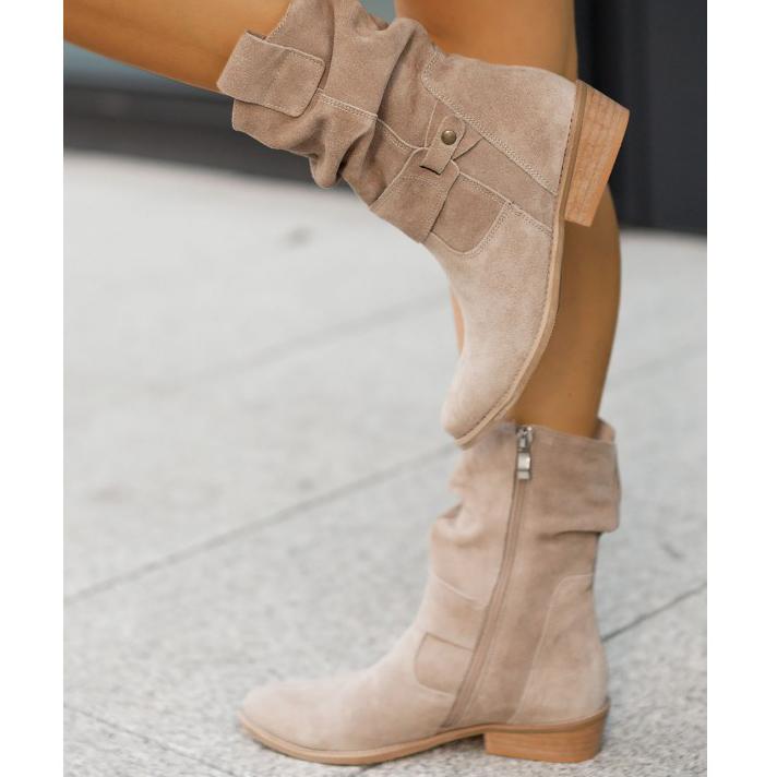 Annia | Slouch Mid Calf Side Boots