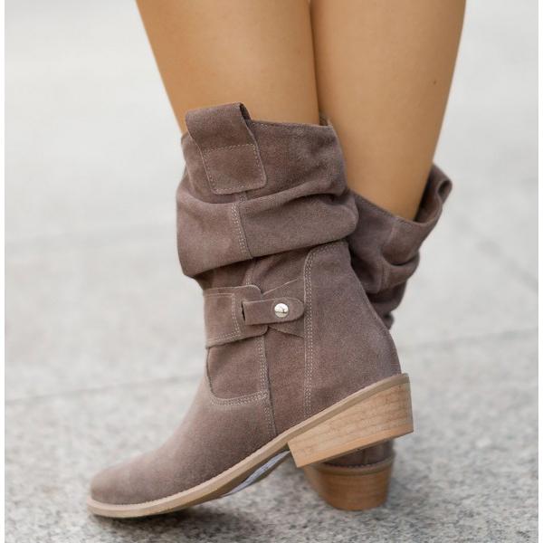 Annia | Slouch Mid Calf Side Boots