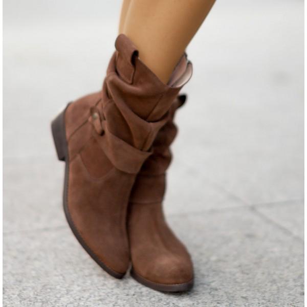 Annia | Slouch Mid Calf Side Boots