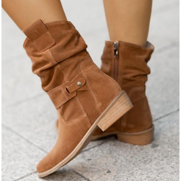 Annia | Slouch Mid Calf Side Boots