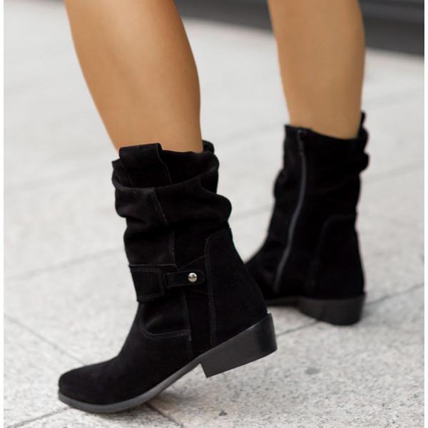 Annia | Slouch Mid Calf Side Boots