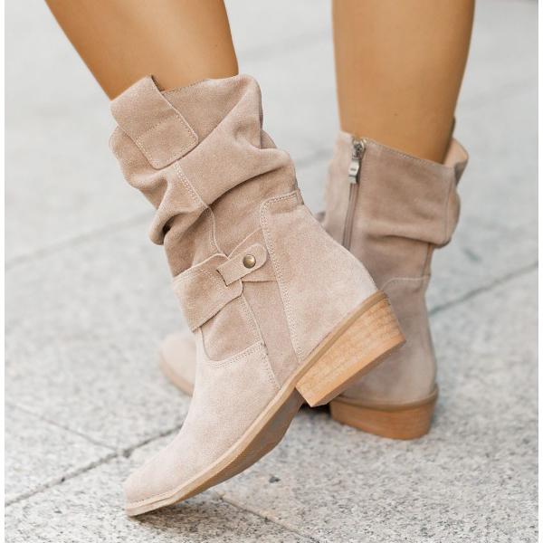Annia | Slouch Mid Calf Side Boots