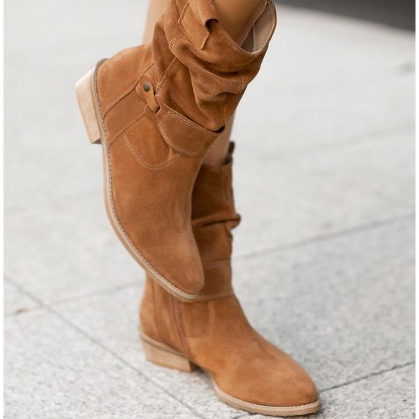 Annia | Slouch Mid Calf Side Boots