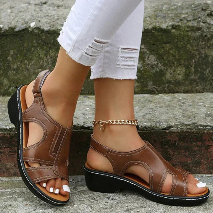 Lois | Cutout Slingback Wedge Sandals