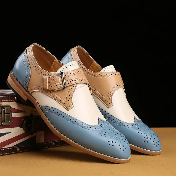 Colton | Two-Tone Monk Strap Shoes