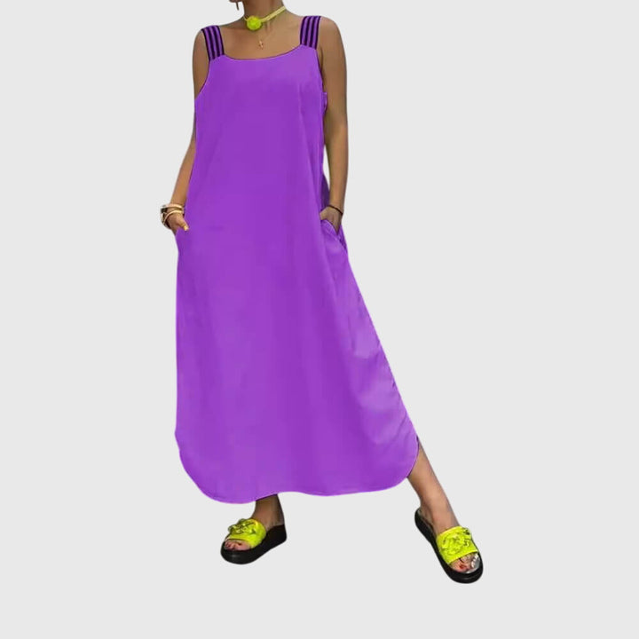 Cosette | Sleeveless Strappy Maxi Dress with Pockets