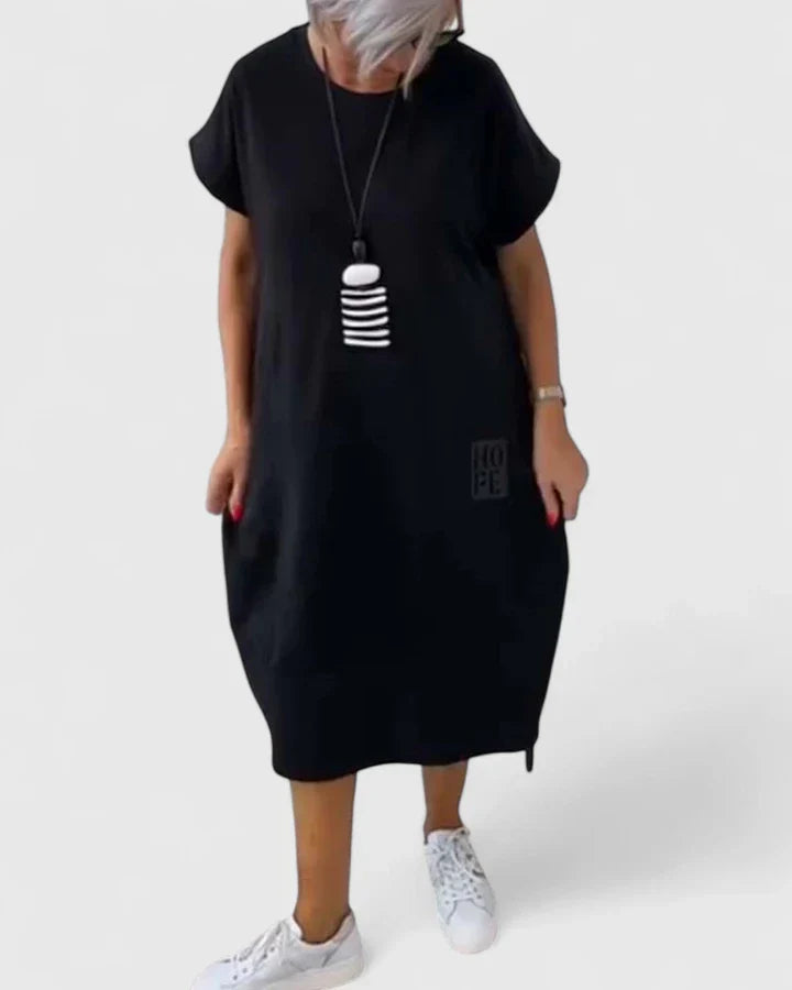 Aneliya | Loose-Fit Letter Print Dress