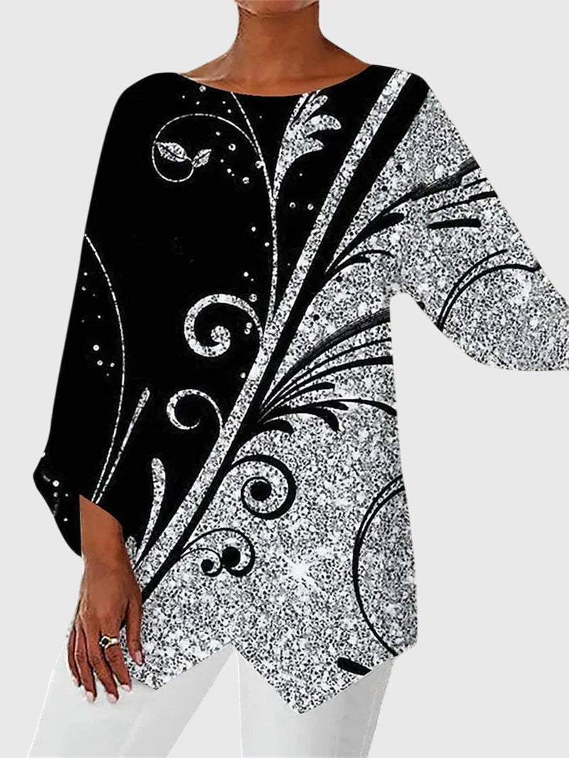 Jules | Butterfly Print Long Sleeve Tunic Top