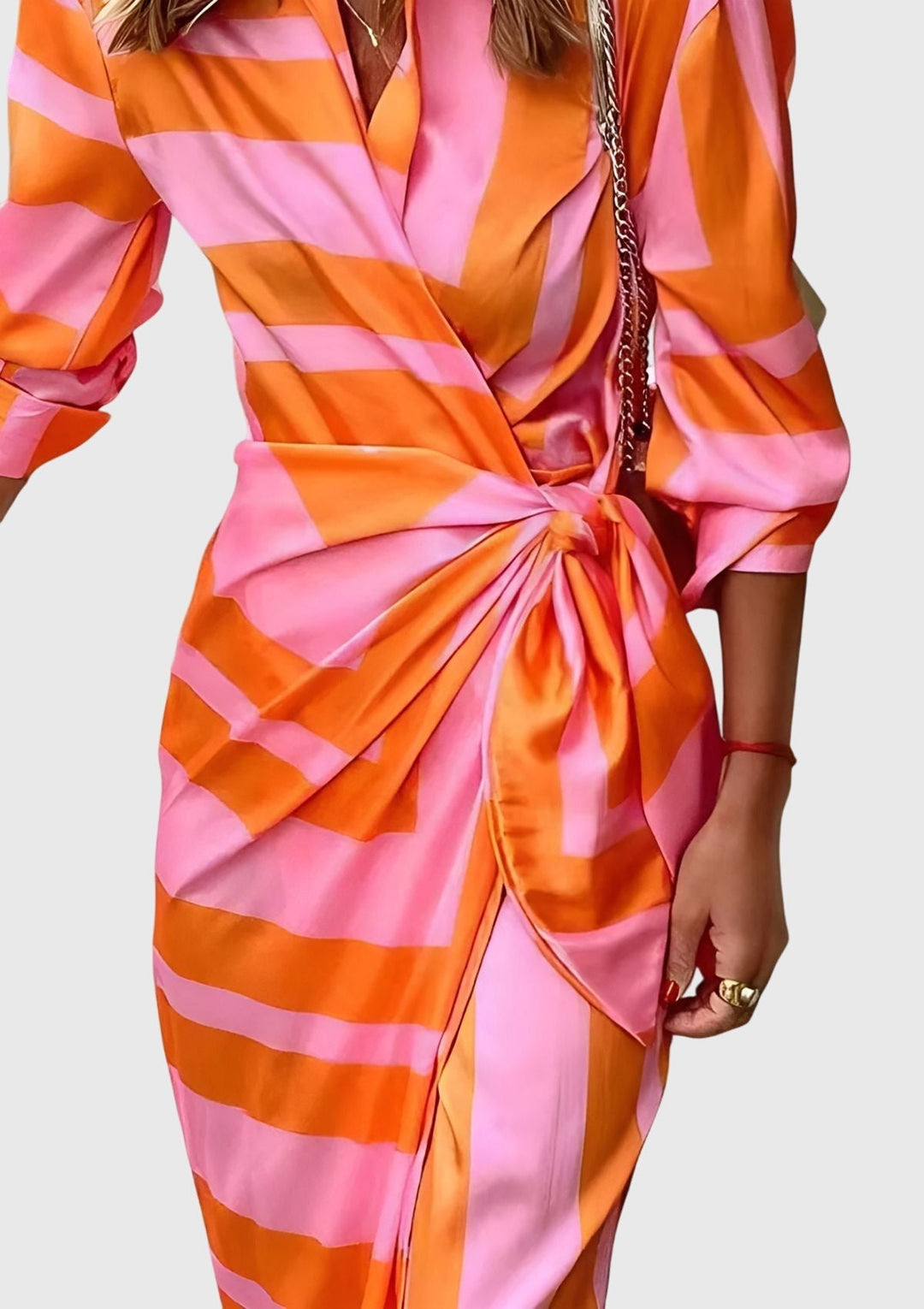 Mallory | Printed Wrap Midi Dress