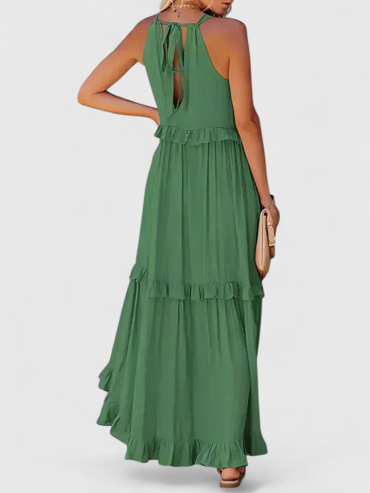 Lyric | Sleeveless Tiered Ruffle Maxi Dress