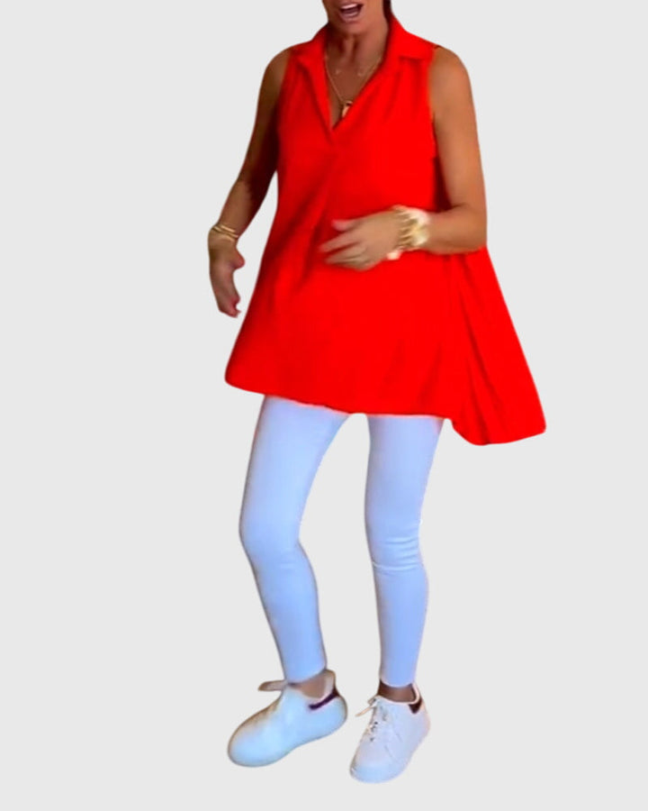 Allegra | Ruffled Sleeveless Top
