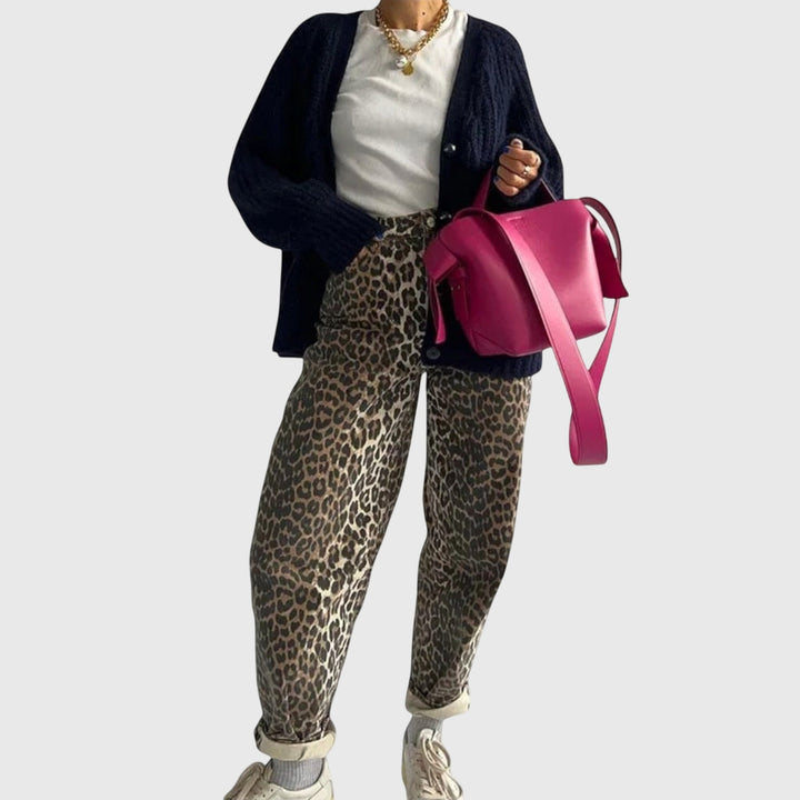 Ahna | Leopard Print Vintage Jeans