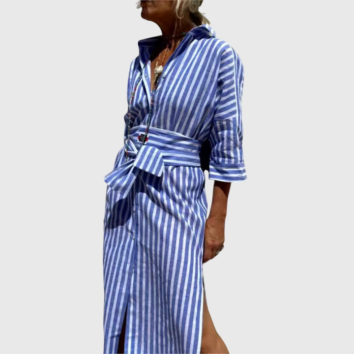 Margot | Striped Midi Dress