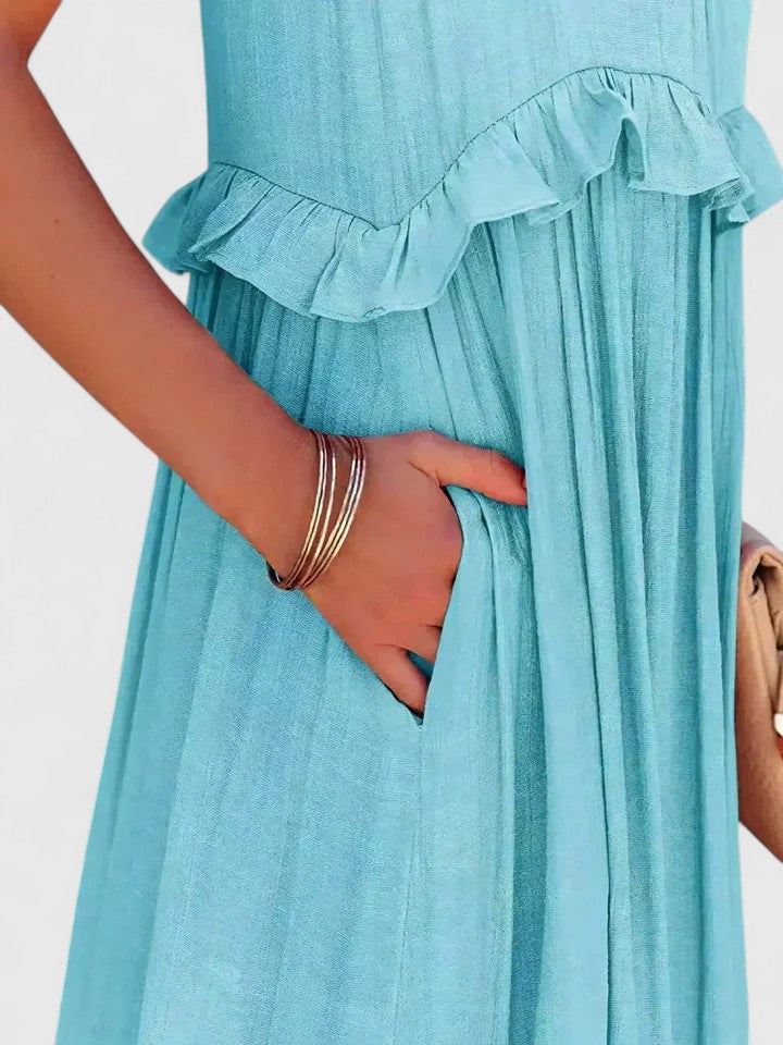 Lyric | Sleeveless Tiered Ruffle Maxi Dress